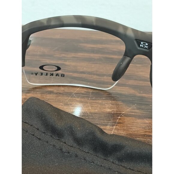 Oakley OY8015 Half-Rim No Prescription Eyeglasses Blue & Black Frame Soft Pouch - Picture 5 of 7